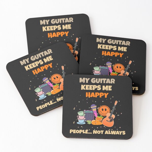 Item preview, My Guitar Keeps Me Happy Funny Guitar Lover Design designed and sold by Joyful-Pixel.