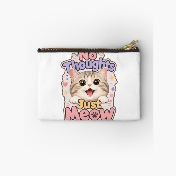 Item preview, No Thoughts Just Meow Funny Cat Meme Design designed and sold by ArtsyExplorer.