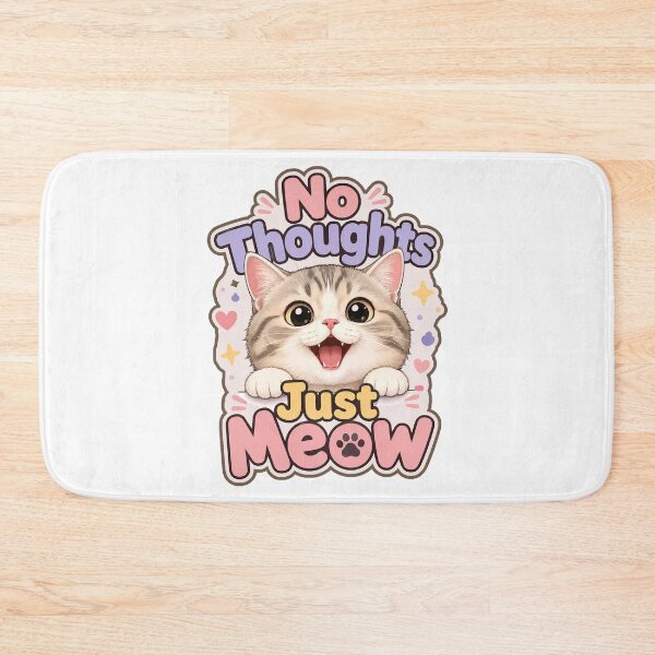 Item preview, No Thoughts Just Meow Funny Cat Meme Design designed and sold by ArtsyExplorer.
