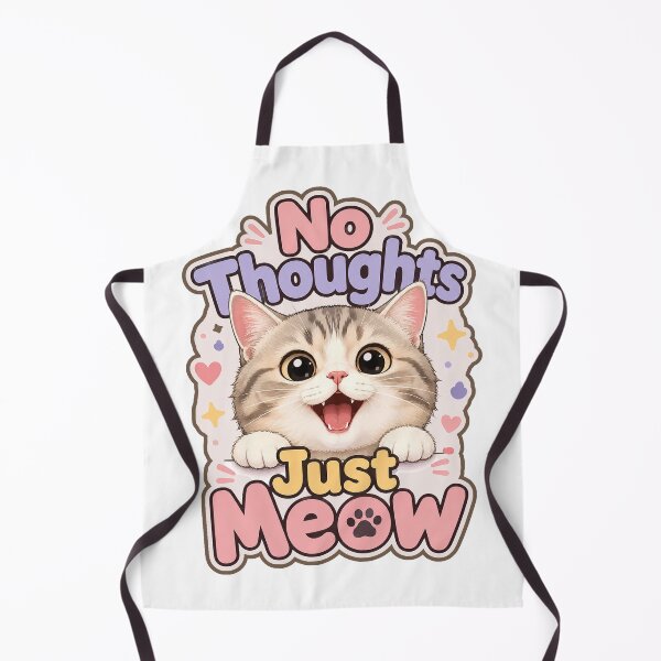 Item preview, No Thoughts Just Meow Funny Cat Meme Design designed and sold by ArtsyExplorer.
