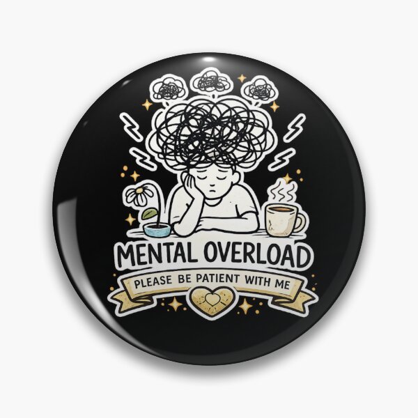 Item preview, Mental Overload – Please Be Patient With Me | Funny ADHD Burnout Meme Aesthetic designed and sold by MartBook.