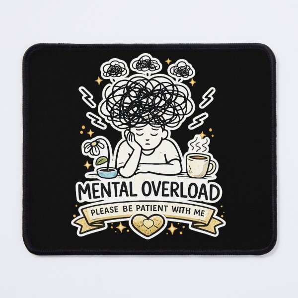 Item preview, Mental Overload – Please Be Patient With Me | Funny ADHD Burnout Meme Aesthetic designed and sold by MartBook.