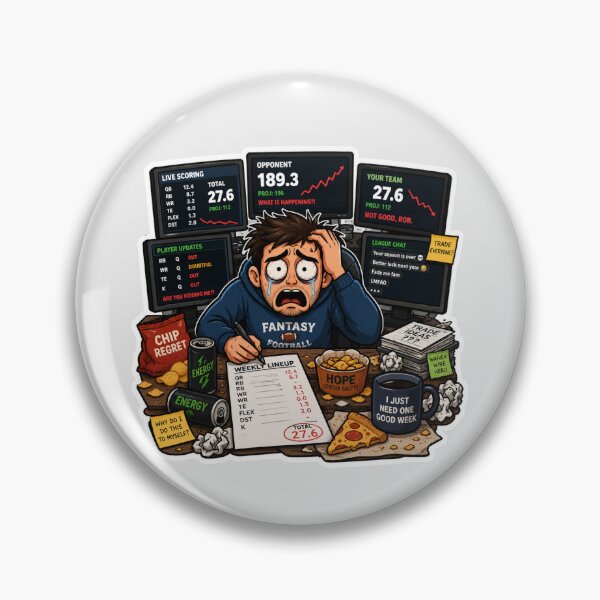 Item preview, Fantasy Football Meltdown Sticker | Funny Sports Fan Meme Decal designed and sold by Fanverse Merchandise.