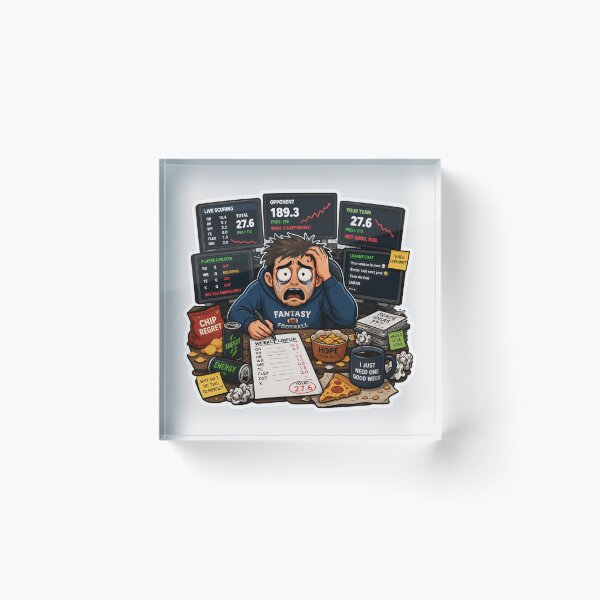 Item preview, Fantasy Football Meltdown Sticker | Funny Sports Fan Meme Decal designed and sold by Fanverse Merchandise.