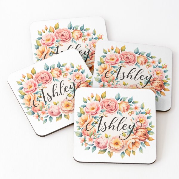 Item preview, Ashley Floral Name Watercolor Boho Personalized Design designed and sold by ArcticFoxStudio.