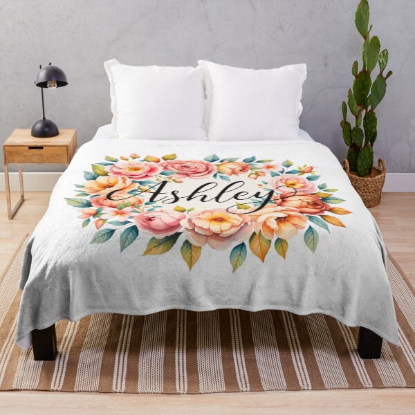 Item preview, Ashley Floral Name Watercolor Boho Personalized Design designed and sold by ArcticFoxStudio.