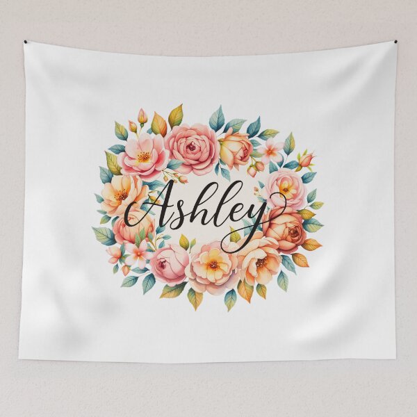 Item preview, Ashley Floral Name Watercolor Boho Personalized Design designed and sold by ArcticFoxStudio.