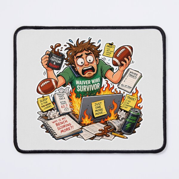 Item preview, Waiver Wire Survivor Sticker | Chaotic Fantasy Football Meme designed and sold by Fanverse Merchandise.
