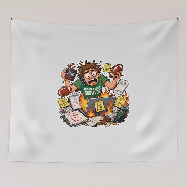 Item preview, Waiver Wire Survivor Sticker | Chaotic Fantasy Football Meme designed and sold by Fanverse Merchandise.