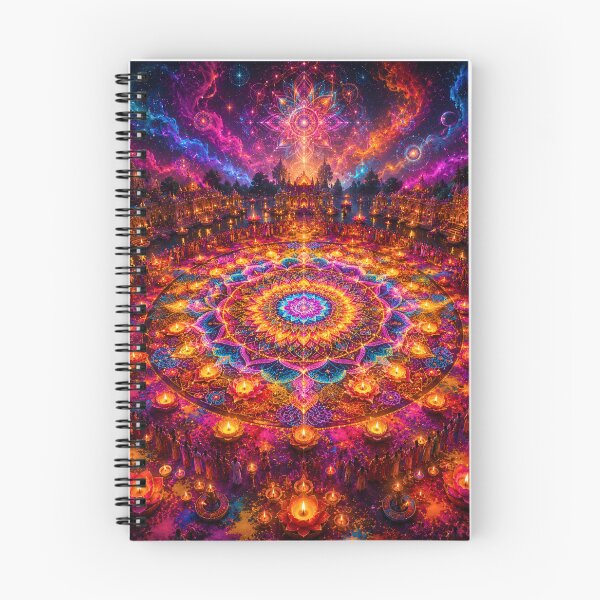 Item preview, Mystical Holi Night Mandala | Sacred Rangoli Festival Art designed and sold by Homyar.