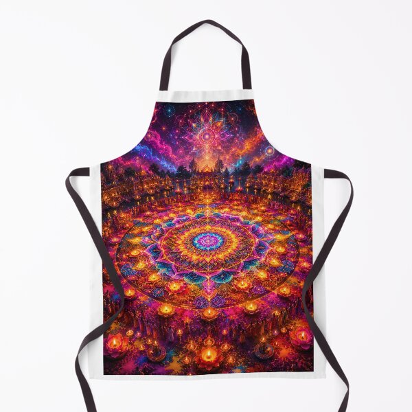 Item preview, Mystical Holi Night Mandala | Sacred Rangoli Festival Art designed and sold by Homyar.