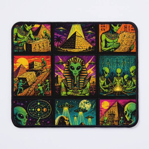 Item preview, Aliens Ancient Egypt Pyramids Pop Art designed and sold by redsharkuk.