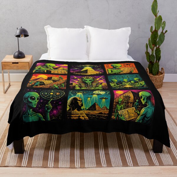 Item preview, Aliens Ancient Egypt Pyramids Pop Art  designed and sold by redsharkuk.