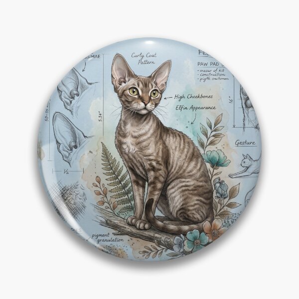 Item preview, Devon Rex Cat Anatomical Sketch Print designed and sold by Paolo-Bandal.