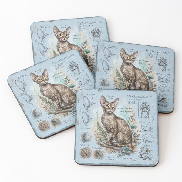 Item preview, Devon Rex Cat Anatomical Sketch Print designed and sold by Paolo-Bandal.