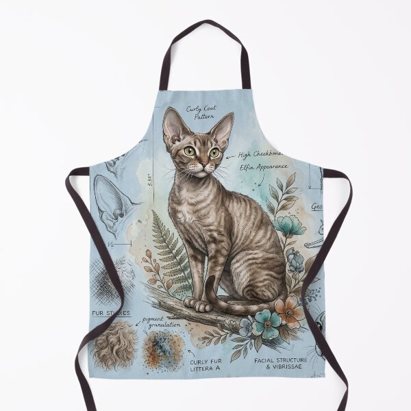 Item preview, Devon Rex Cat Anatomical Sketch Print designed and sold by Paolo-Bandal.