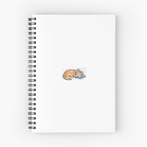 Item preview, Cozy Sleeping Cat with Nightcap Illustration designed and sold by SNAStorx.