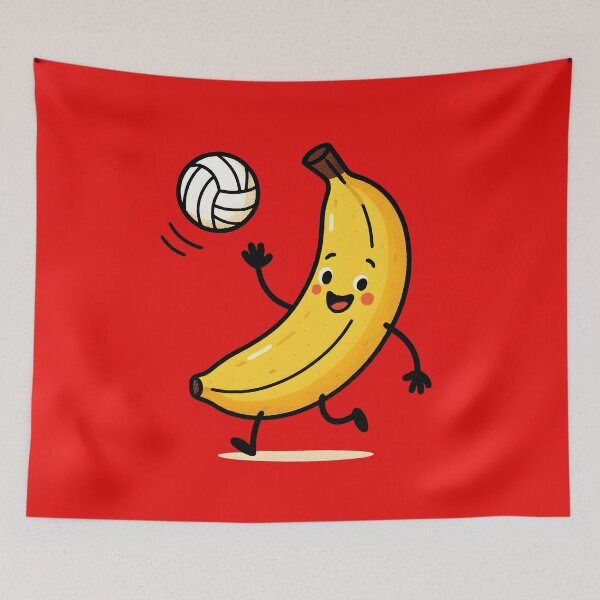 Item preview, Cute Banana Volleyball Player Character designed and sold by AlchemyColor.