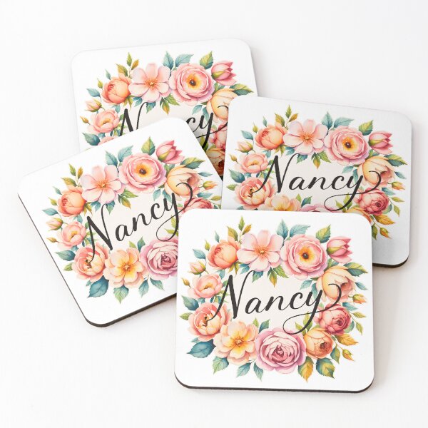 Item preview, Nancy Floral Name Watercolor Boho Personalized Design designed and sold by ArcticFoxStudio.