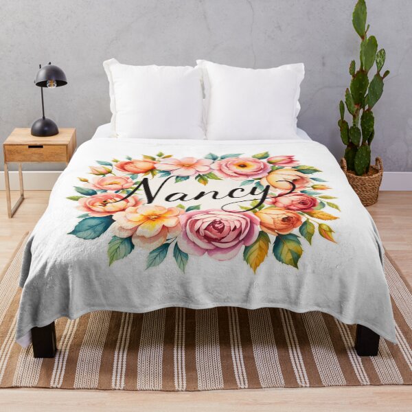 Item preview, Nancy Floral Name Watercolor Boho Personalized Design designed and sold by ArcticFoxStudio.