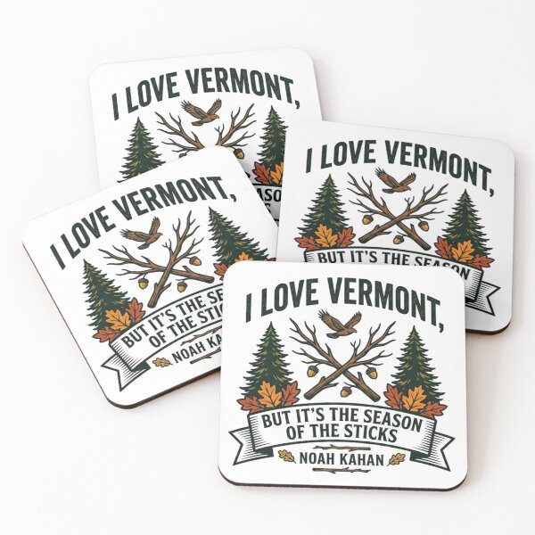 Item preview, I LOVE VERMONT, BUT IT’S THE SEASON OF THE STICKS NOAH INSPIRED INDIE-FOLK AESTHETIC T-SHIRT designed and sold by Estte-creative.