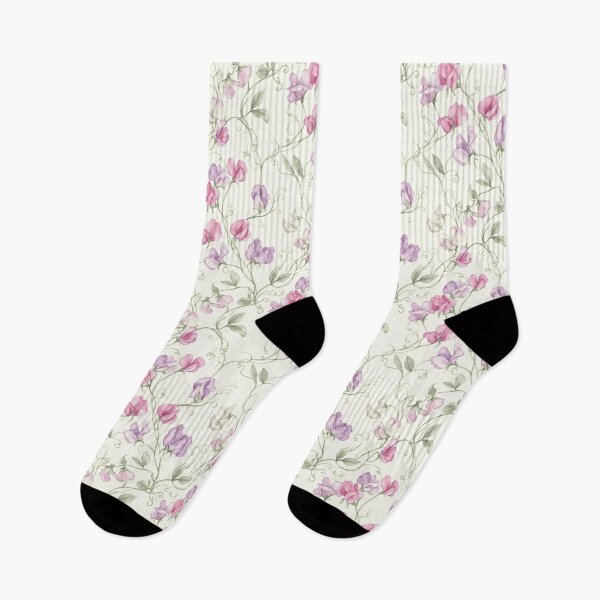 Item preview, Sweet Pea Vine Watercolor Delicate Floral Seamless Pattern designed and sold by Inkworksbyshery.