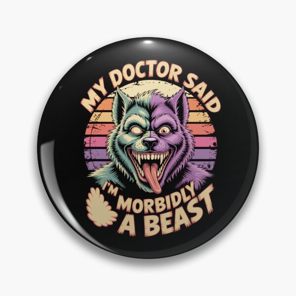 Item preview, My Doctor Said I'm Morbidly A Beast - Vaporwave Alpha Wolf Meme designed and sold by DONT ASK CLUB.