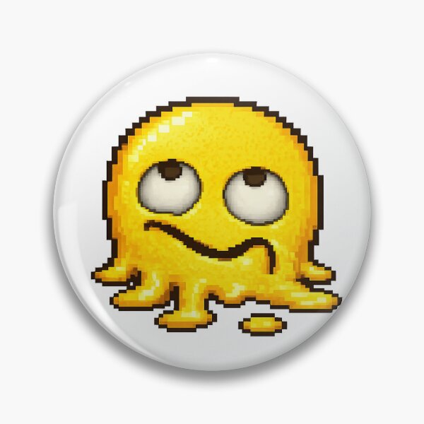 Item preview, Melting Pixel Emoji – Retro 8 Bit Exhausted Reaction Sticker designed and sold by ANiyati.