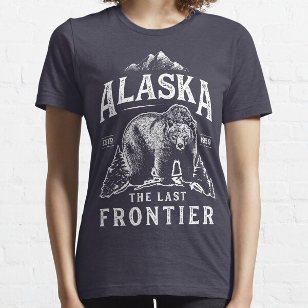 Alaska The Last Frontier Bear Home T Shirt Men Women Vintage Gifts National Park Essential T-Shirt