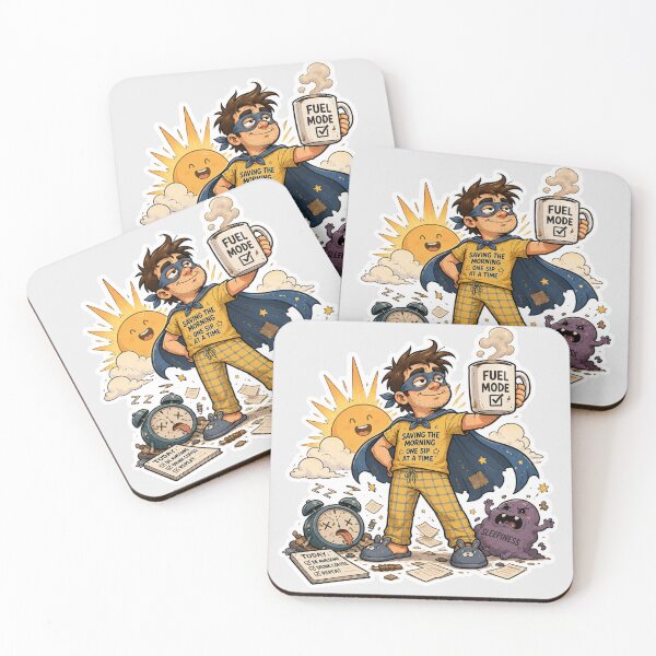 Item preview, Coffee Powered Hero Sticker | Morning Survival Meme designed and sold by Fanverse Merchandise.