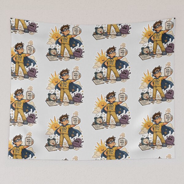 Item preview, Coffee Powered Hero Sticker | Morning Survival Meme designed and sold by Fanverse Merchandise.