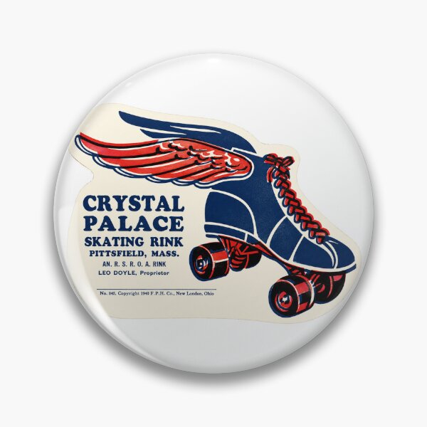 Item preview, Crystal Palace Skating Rink Pittsfield Massachusetts Roller Skating Rink Sticker Decal Label Design 2 designed and sold by tislord.