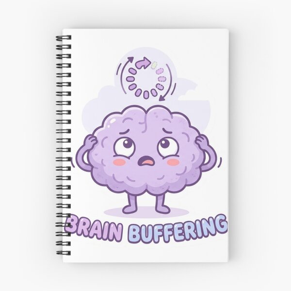 Item preview, Brain Buffering Sticker | Funny ADHD Mood designed and sold by CutePlix.