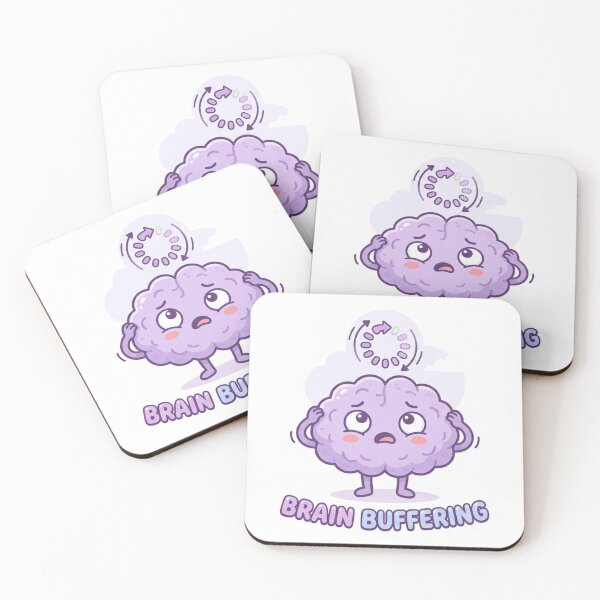 Item preview, Brain Buffering Sticker | Funny ADHD Mood designed and sold by CutePlix.