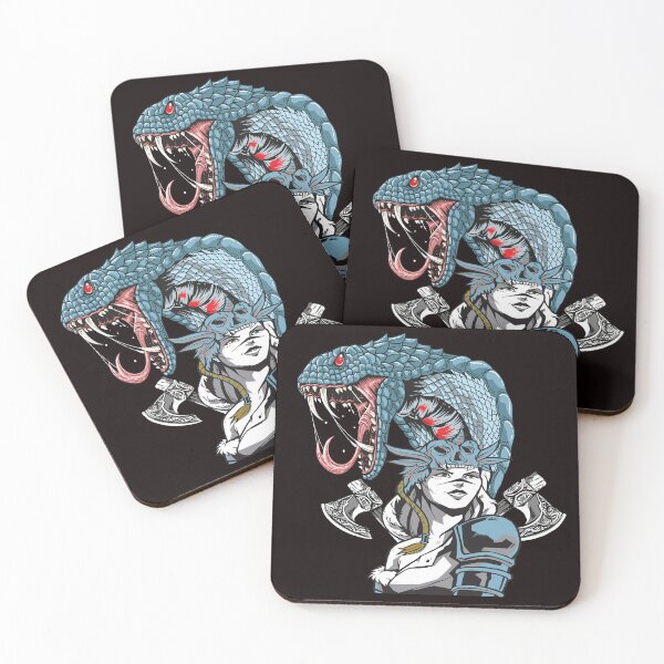 Item preview, Viking Warrior with Snakes - Cool Valkyrie Design designed and sold by ReneMM.