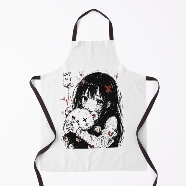 Item preview, Love Left Scars | Sad Anime Girl Aesthetic Sticker designed and sold by Finestrokes.art.