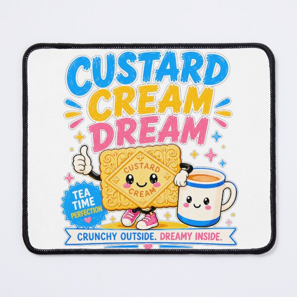Item preview, Custard Cream Dream Shirt | Cute Biscuit Tea Lover Design | Retro British Biscuit Art designed and sold by Snackwave Ninety.