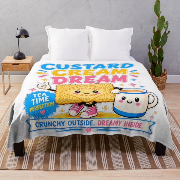 Item preview, Custard Cream Dream Shirt | Cute Biscuit Tea Lover Design | Retro British Biscuit Art designed and sold by Snackwave Ninety.
