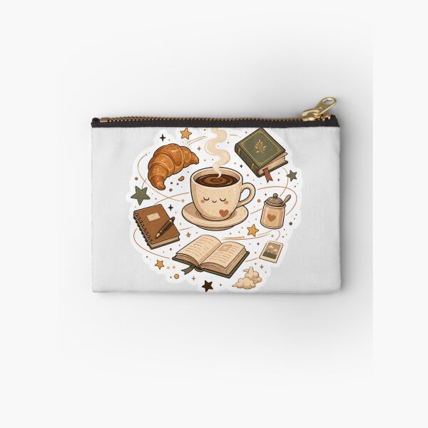 Item preview, Dreamy Café Breakfast Sticker | Cozy Book Lover Aesthetic designed and sold by Fanverse Merchandise.