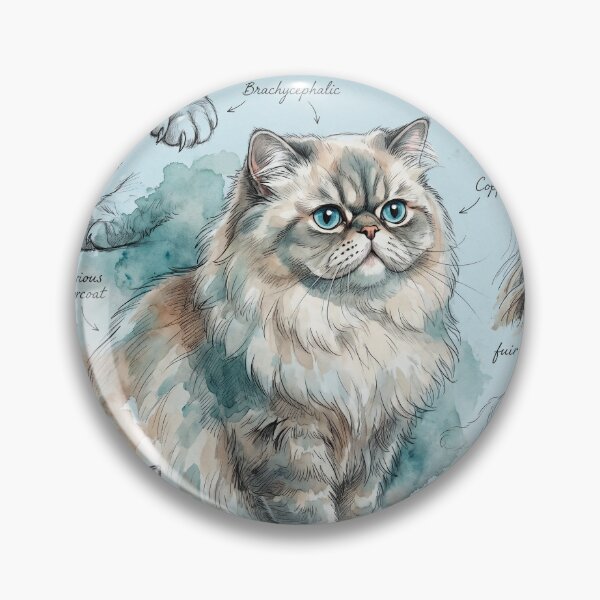 Item preview, Persian Cat Anatomical Scientific Sketch Illustration designed and sold by Paolo-Bandal.