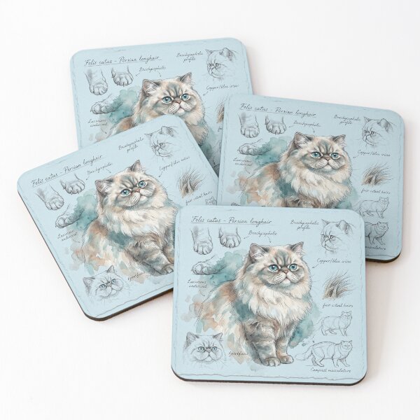 Item preview, Persian Cat Anatomical Scientific Sketch Illustration designed and sold by Paolo-Bandal.