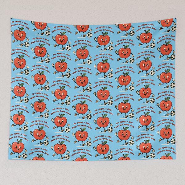 Item preview, An apple is playing soccer designed and sold by AlchemyColor.