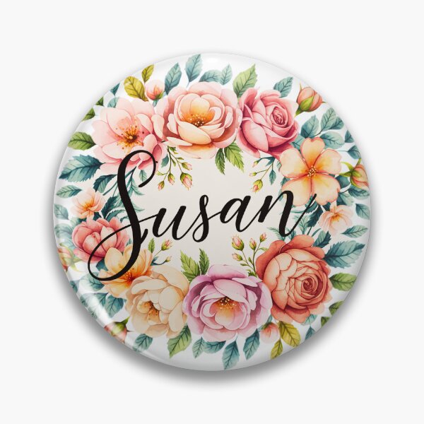 Item preview, Susan Floral Name Watercolor Boho Personalized Design designed and sold by ArcticFoxStudio.