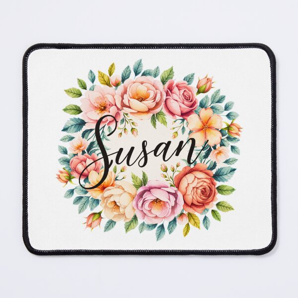 Item preview, Susan Floral Name Watercolor Boho Personalized Design designed and sold by ArcticFoxStudio.