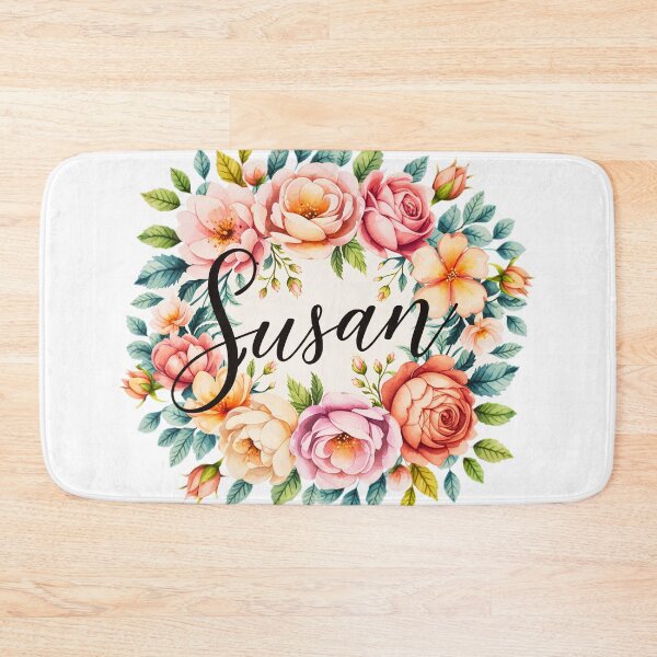 Item preview, Susan Floral Name Watercolor Boho Personalized Design designed and sold by ArcticFoxStudio.