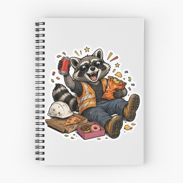 Item preview, Construction Raccoon Sticker | Funny Trash Panda Worker Meme designed and sold by Fanverse Merchandise.