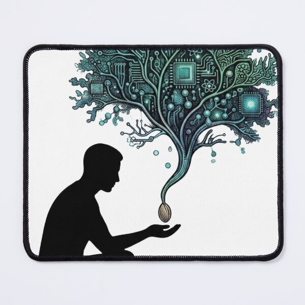 Item preview, Man Connecting with the Magical Tree of Life designed and sold by JeevanStickers.