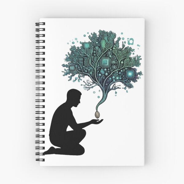 Item preview, Man Connecting with the Magical Tree of Life designed and sold by JeevanStickers.