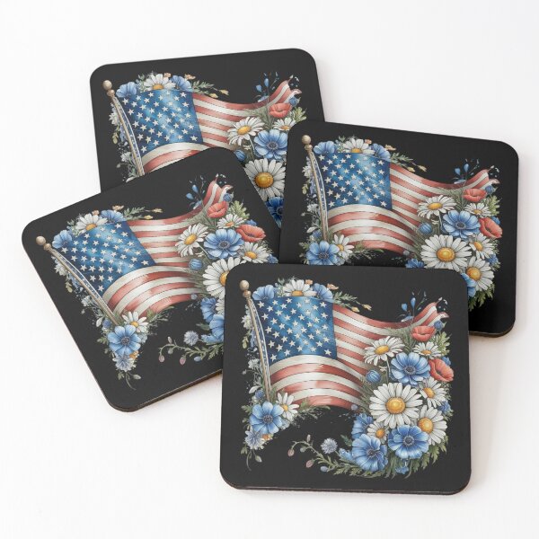 Item preview, 4th Of July Patriotic Floral Flag designed and sold by EfiKrios.