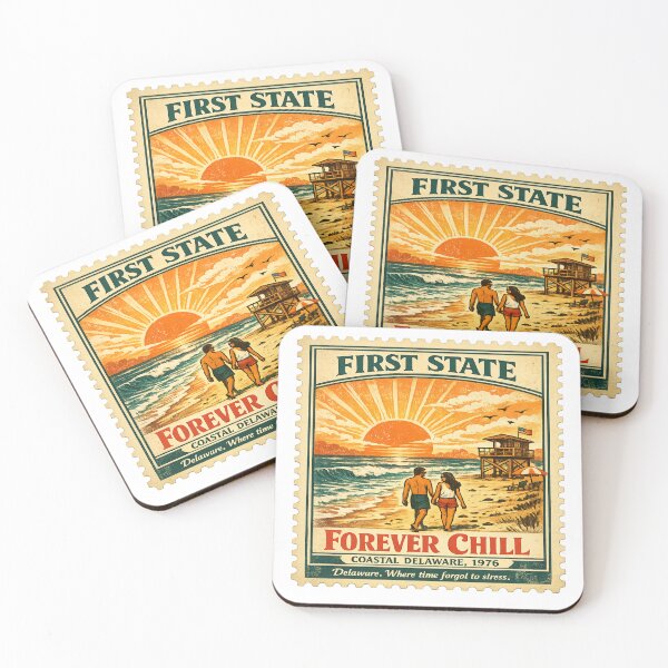Item preview, First State Forever Chill Vintage Beach designed and sold by Dresut.